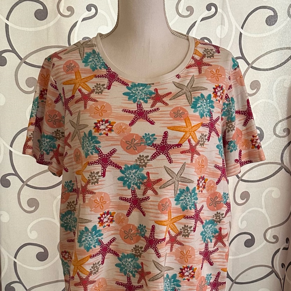 Kim Rogers Multicolor Print Top